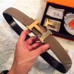 Best Replica Hermes Leather Strap - Gold Buckle